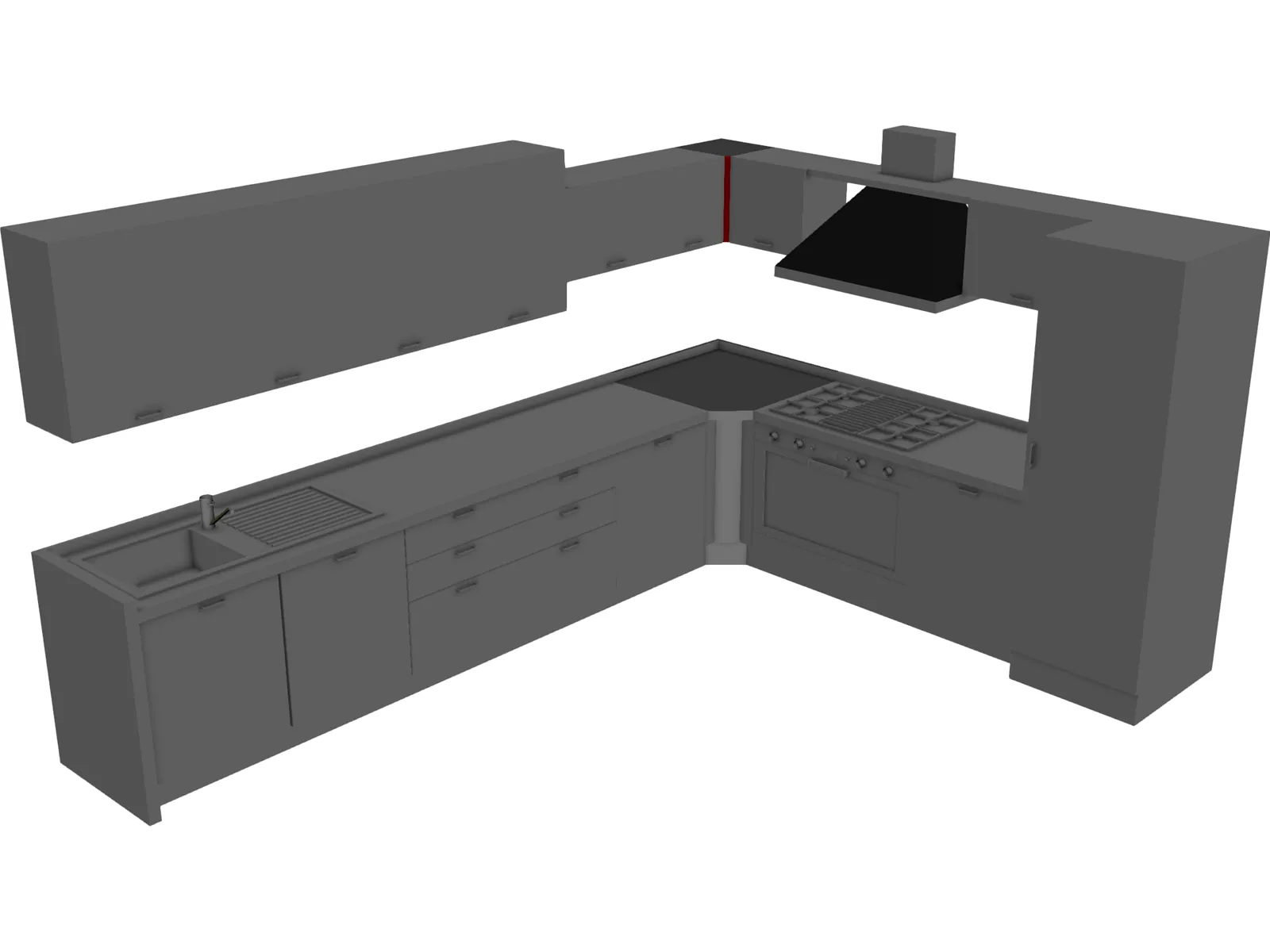 Kitchen 3D Model main preview