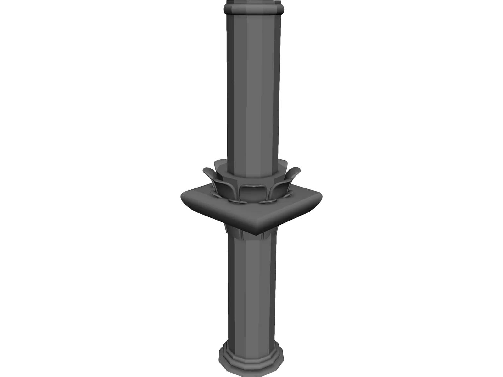 Corinthian Pillar 3D Model main preview