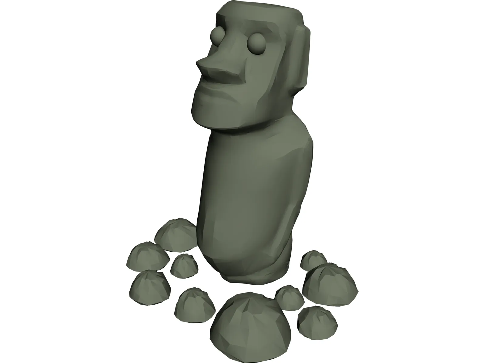 Easter Island Statue 3D Model main preview