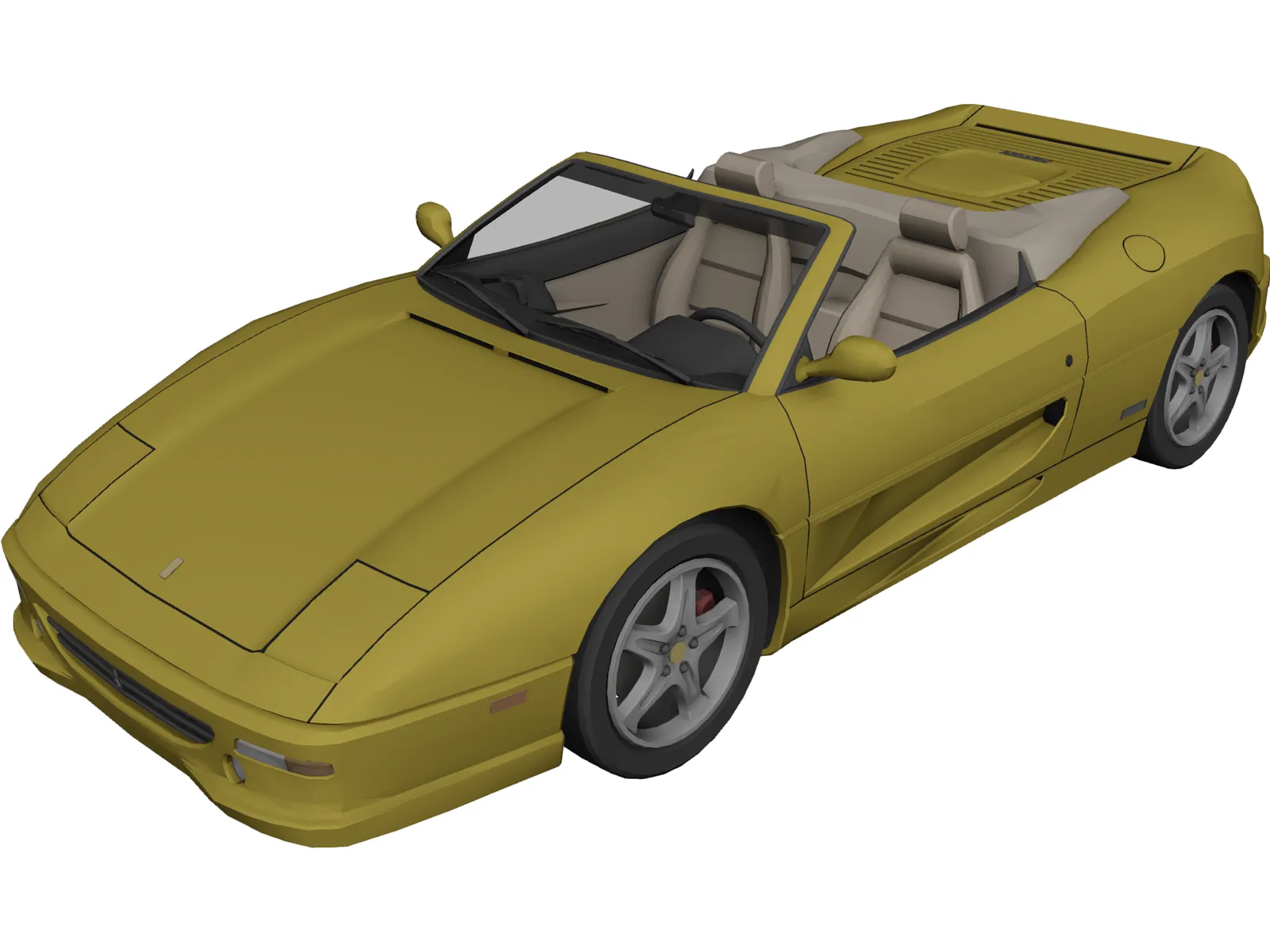 Ferrari F355 Spider 3D Model main preview