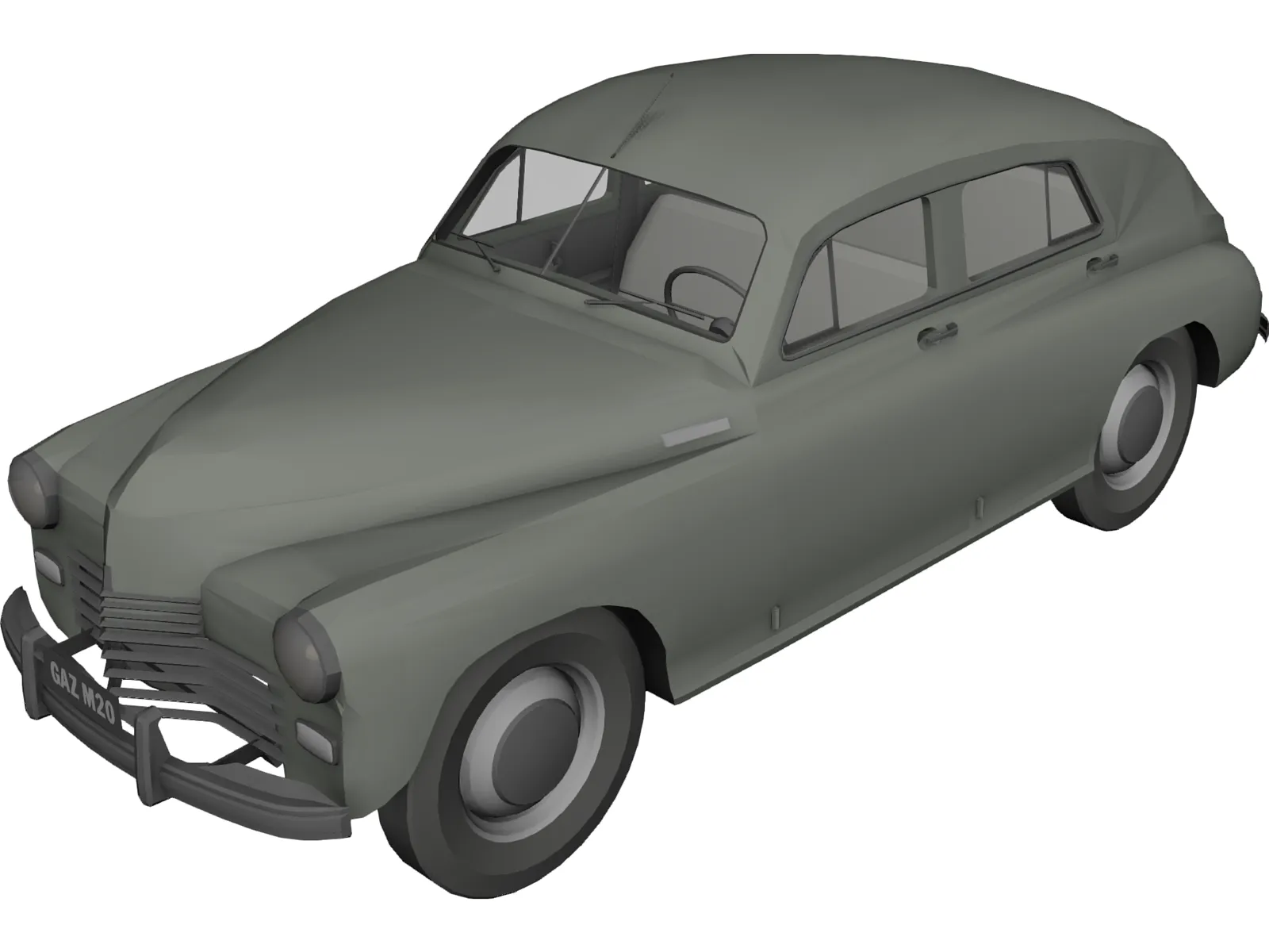 Gaz M20 3D Model main preview