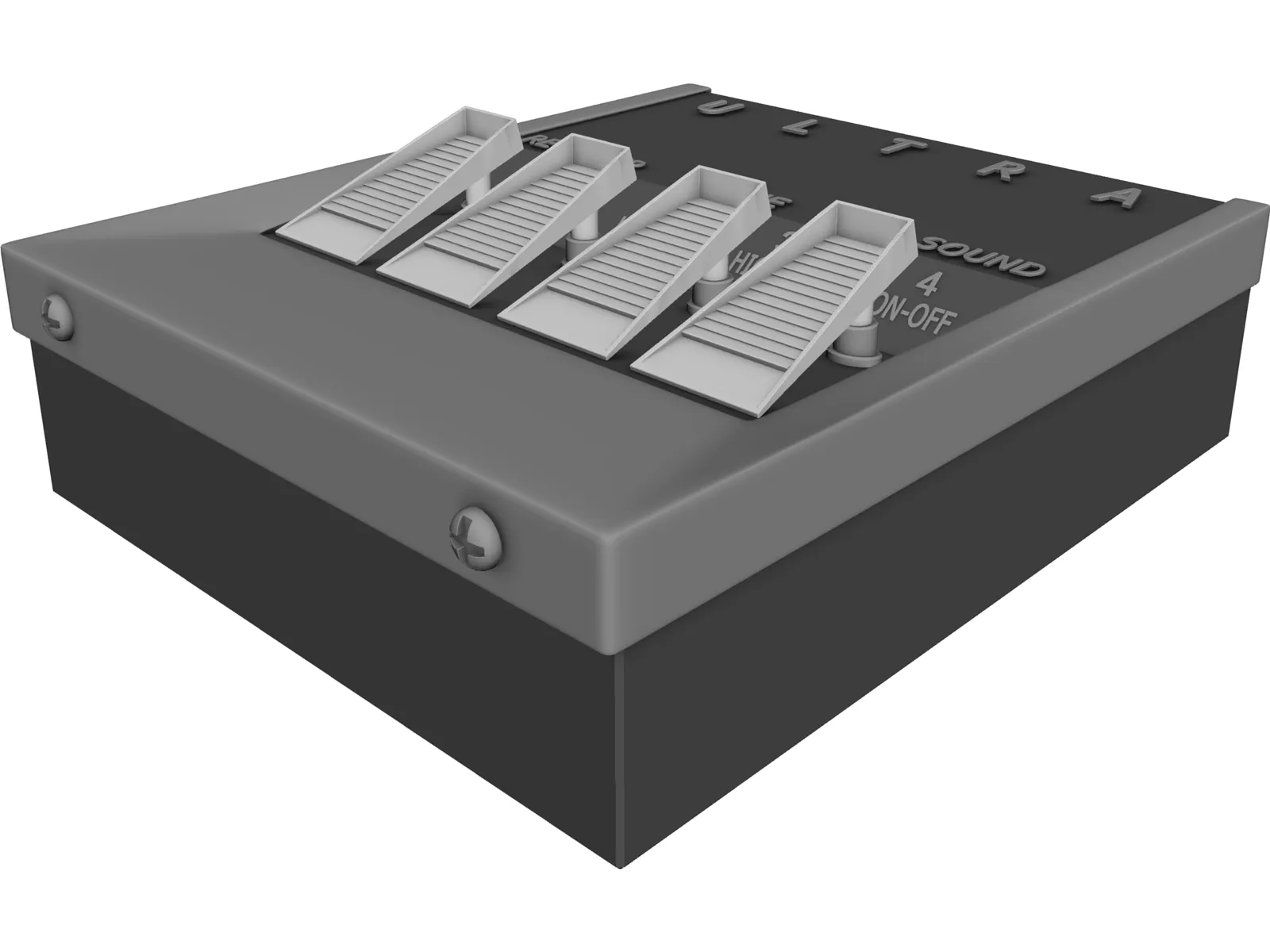 Remote Ultrasonic Old 3D Model main preview