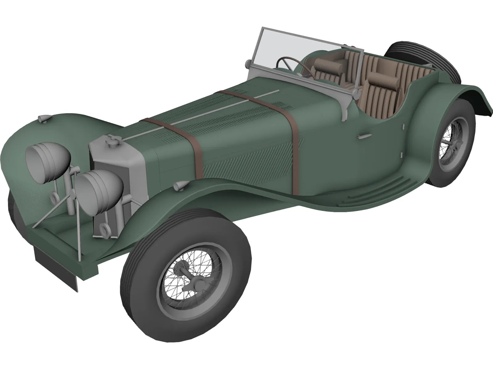 Jaguar SS100 (1935) 3D Model main preview