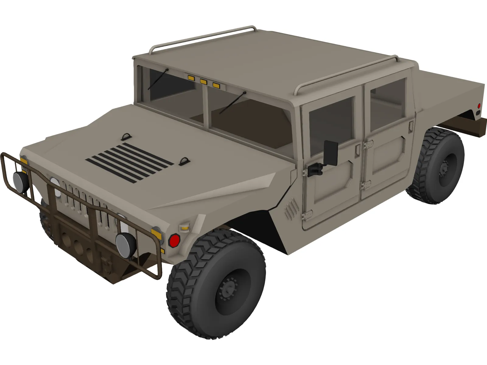 Hummer H1 3D Model main preview