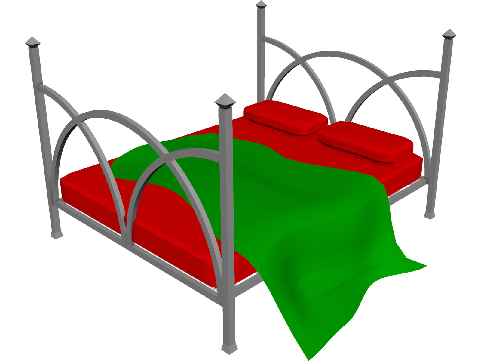 Bed 3D Model main preview