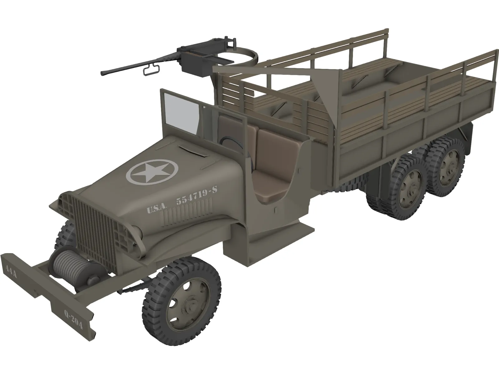 GMC Truck 6x6 3D Model main preview