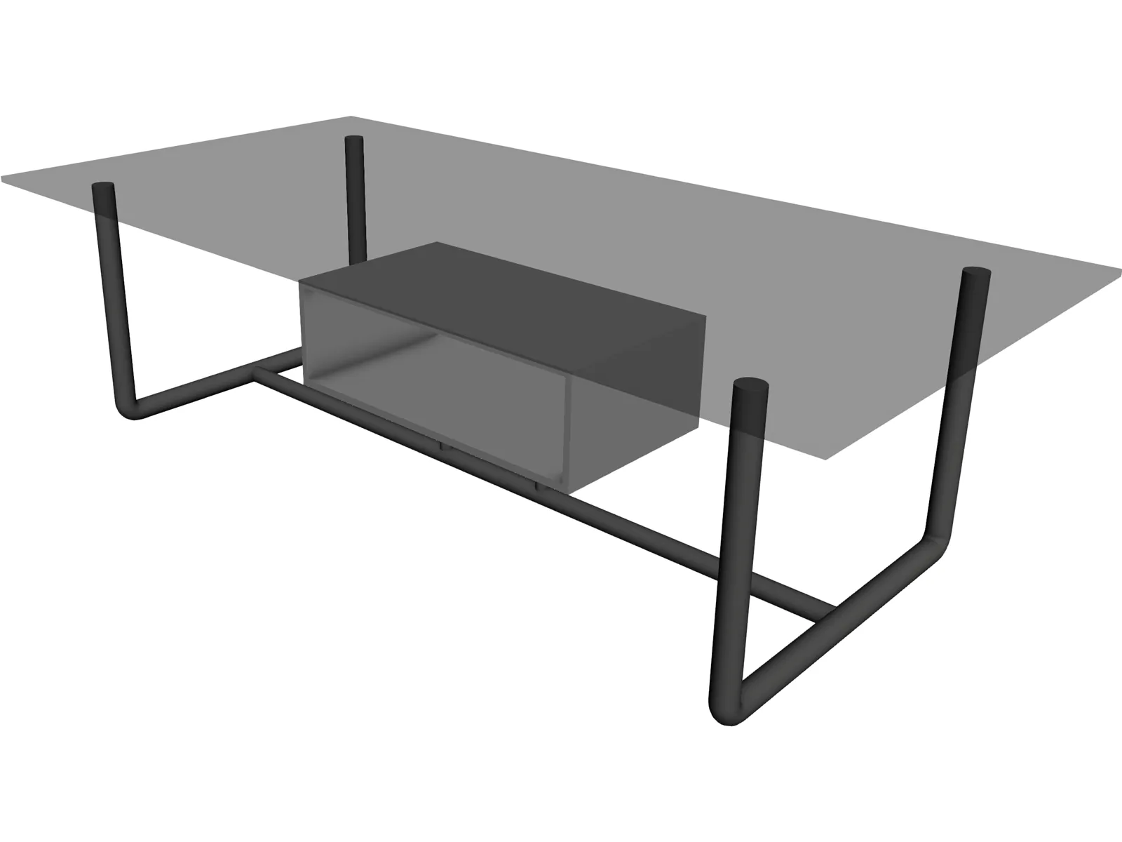 Table Coffee Modern Small 3D Model main preview