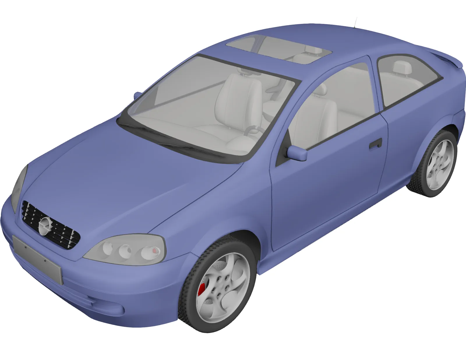 Opel Astra Coupe (1998) 3D Model main preview