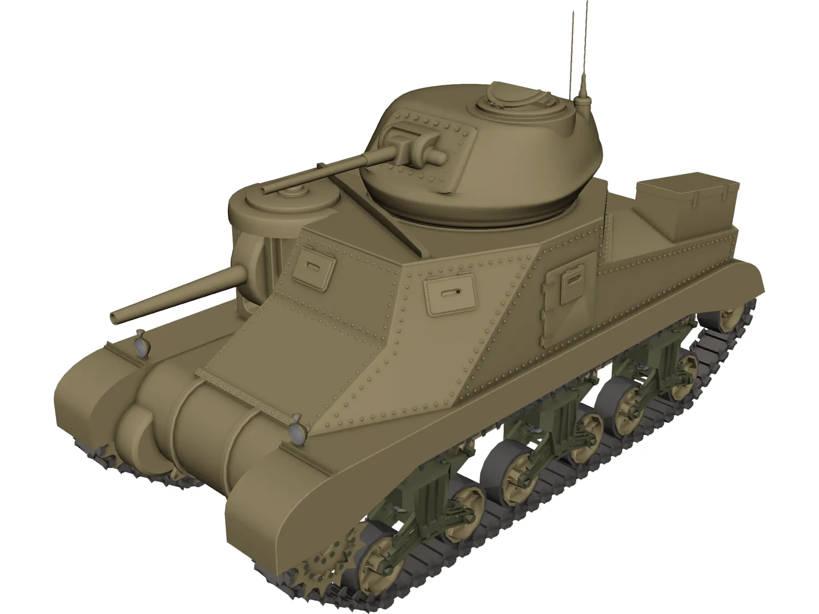 M-3 General Grant 3D Model main preview