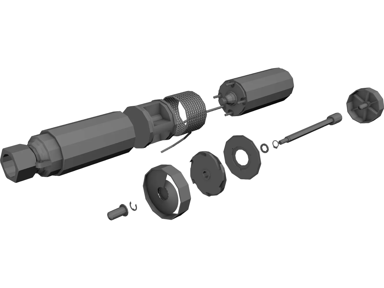 High Head Well Pump 3D Model main preview