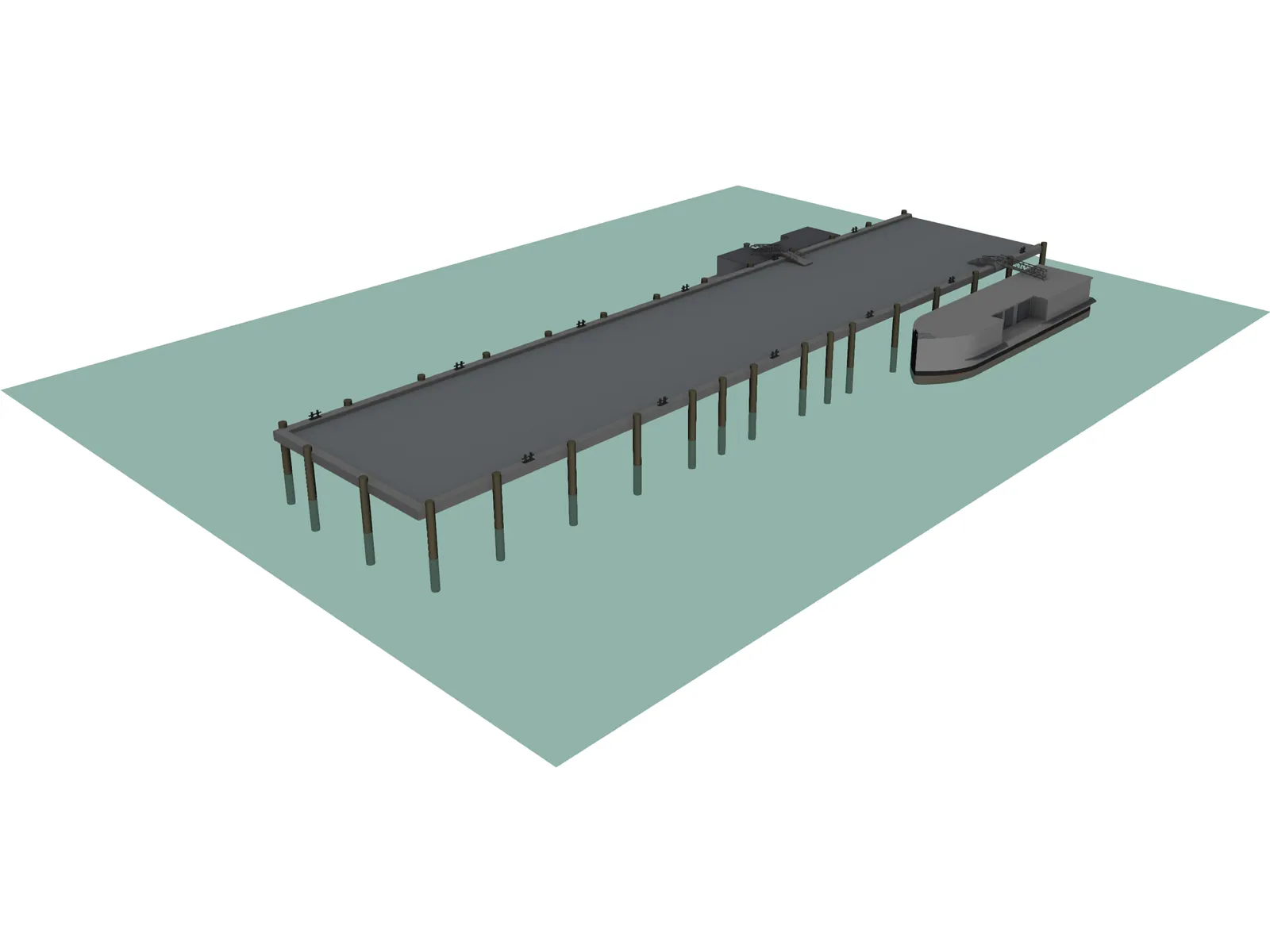 Boat Repair Pier 3D Model main preview