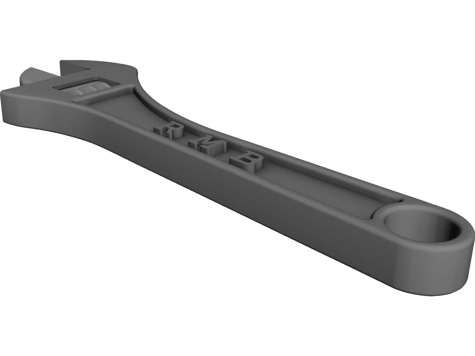 Adjustable Wrench 3D Model main preview