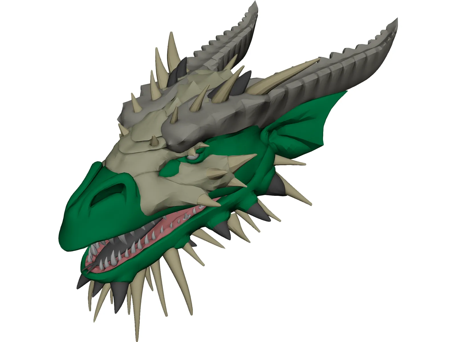 Dragon Head 3D Model main preview