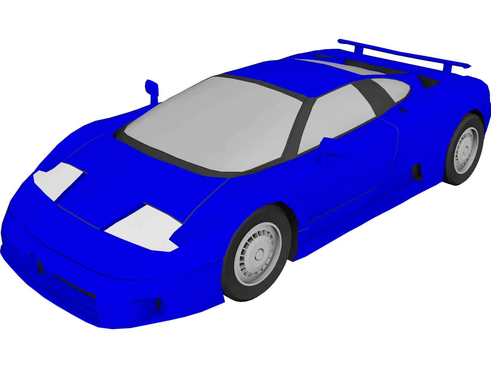 Bugatti EB110 3D Model main preview