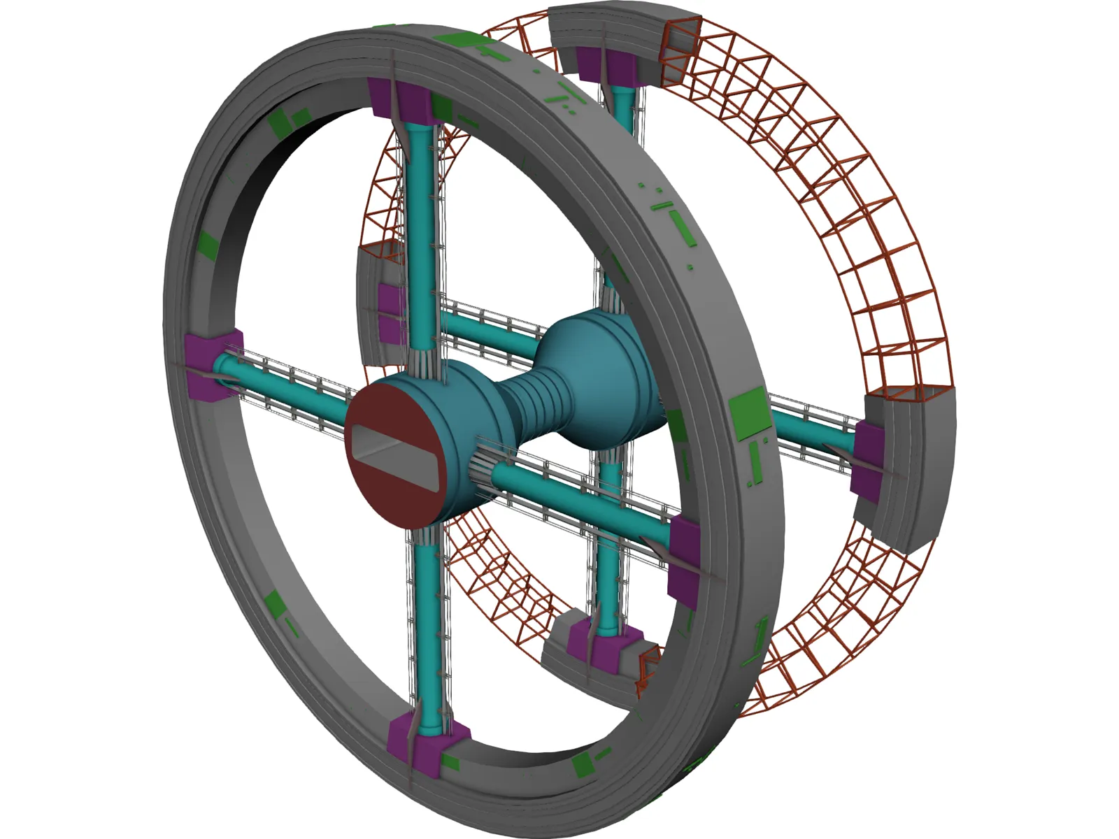 2001 Spacestation 3D Model main preview