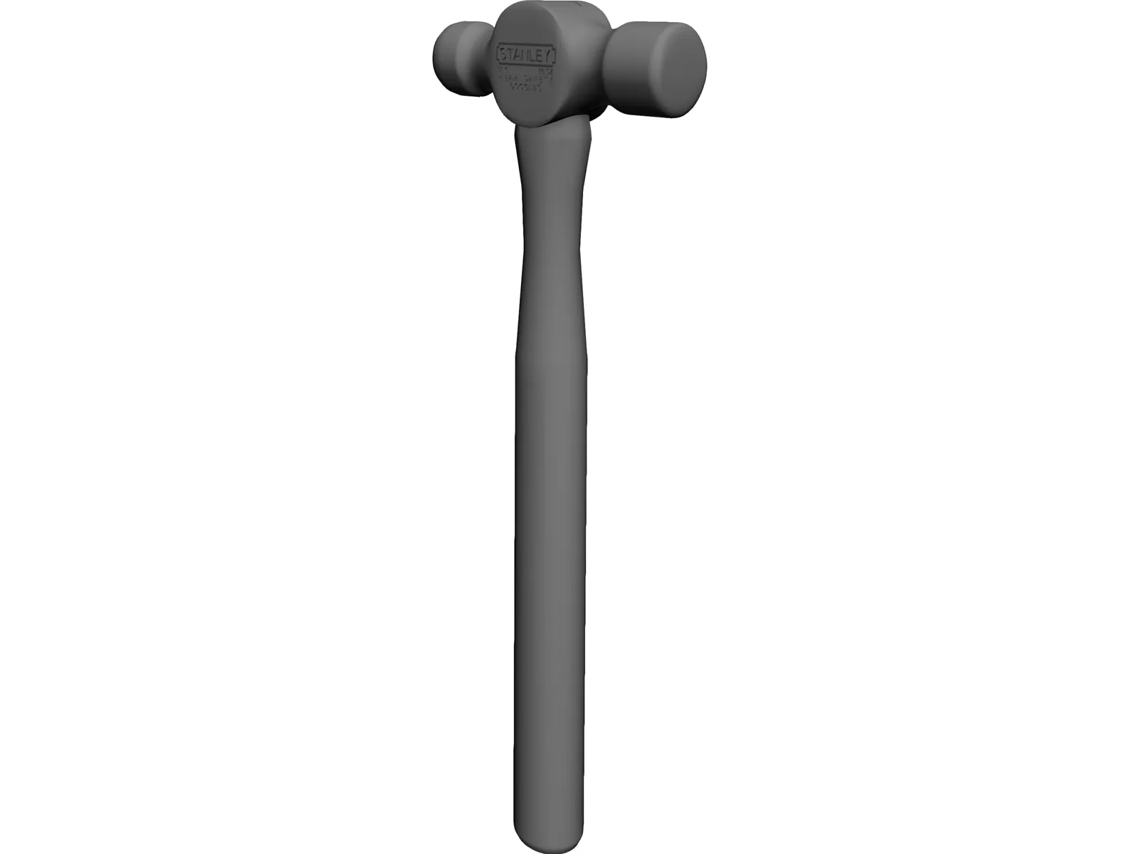 Ballpeen Hammer 3D Model main preview