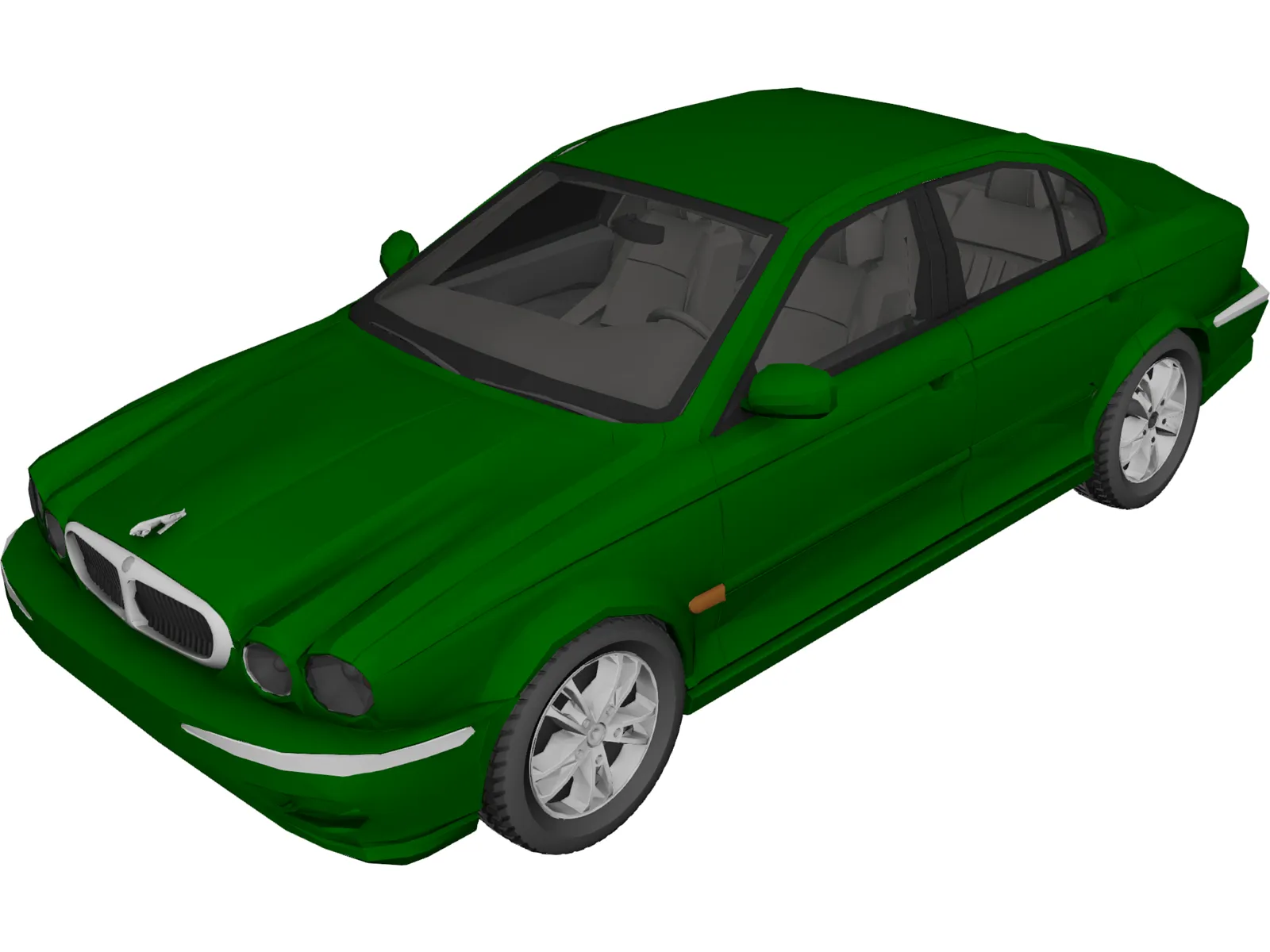 Jaguar X Type (2003) 3D Model main preview