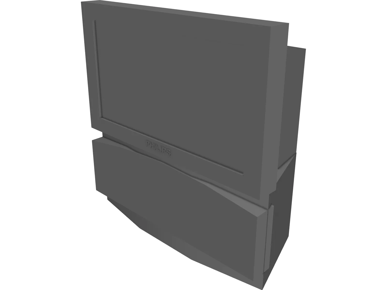 TV Rear Projection Screen 3D Model main preview
