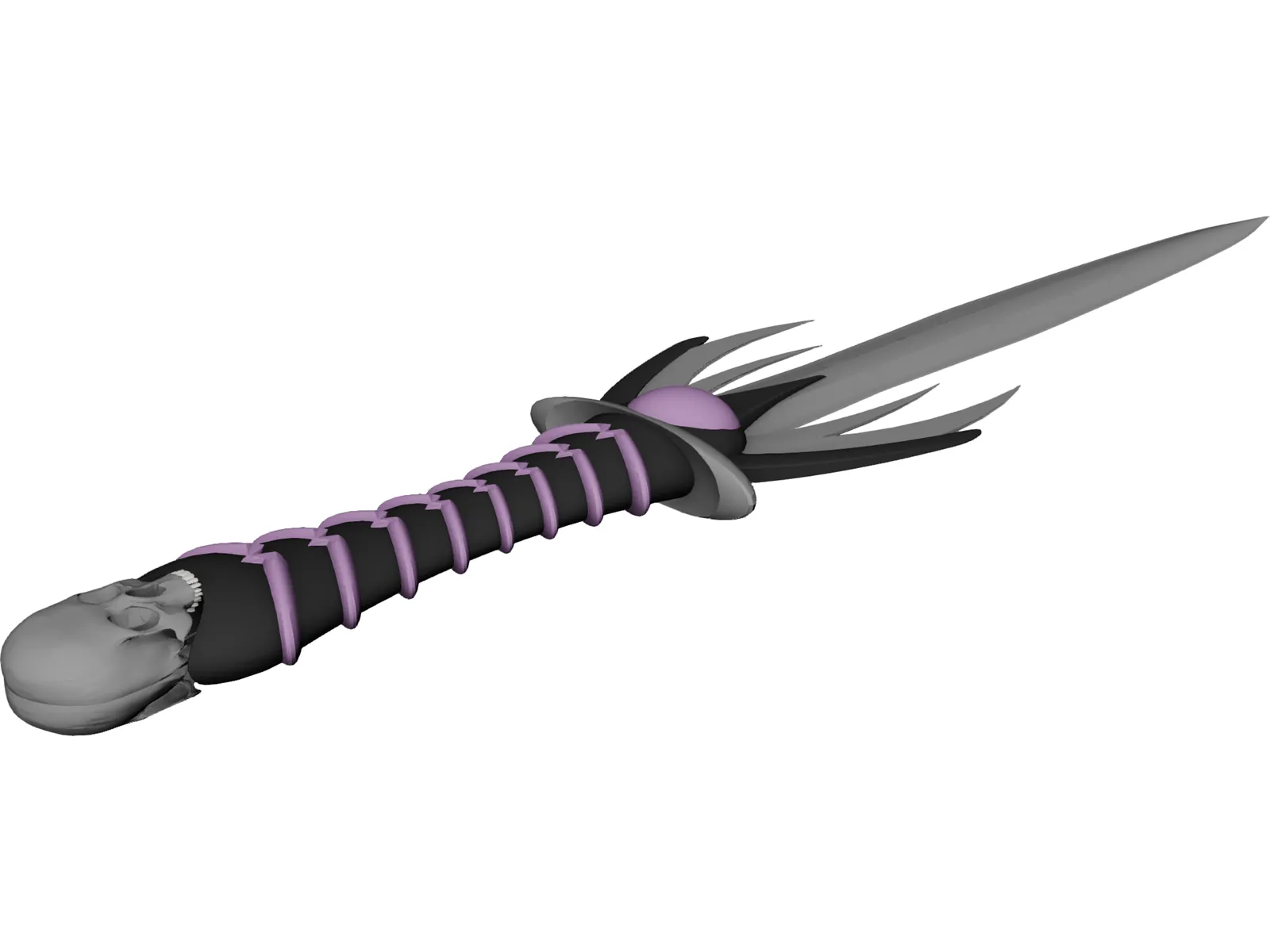 Skull Dagger 3D Model main preview