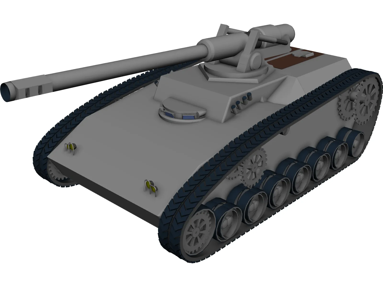 Future Tank Concept 3D Model main preview