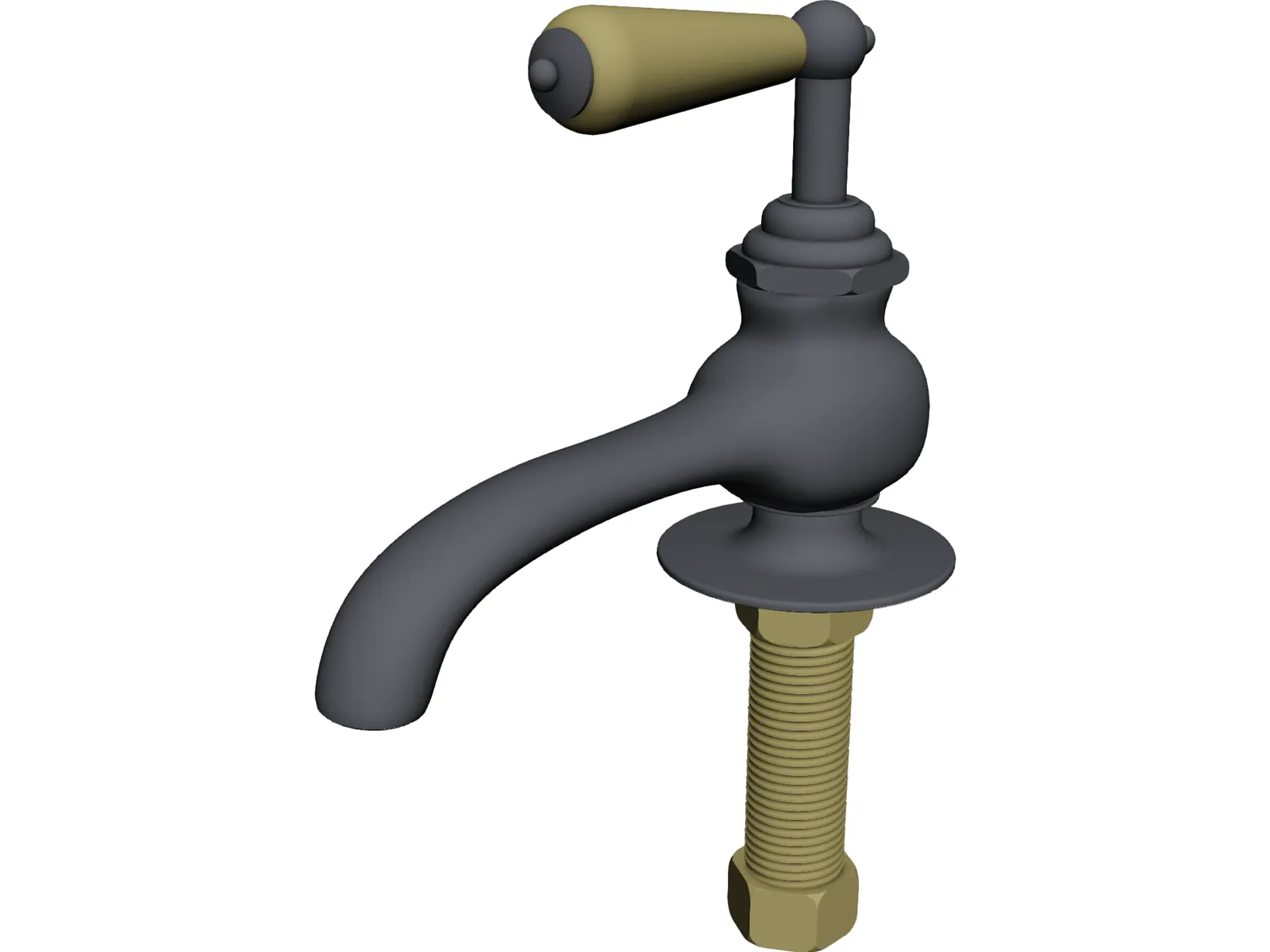 Compression Faucet 3D Model main preview