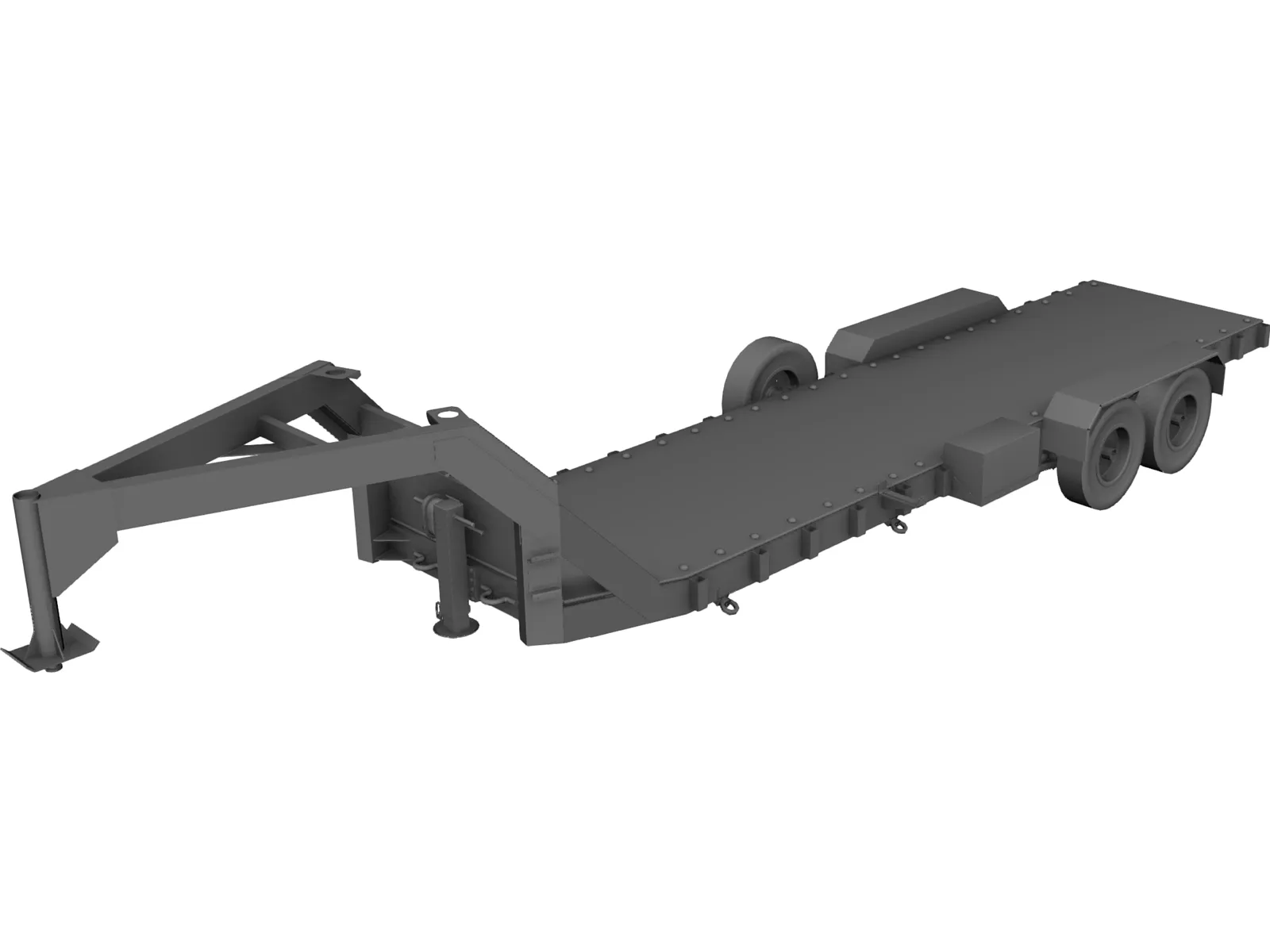 Trailer Gooseneck 3D Model main preview