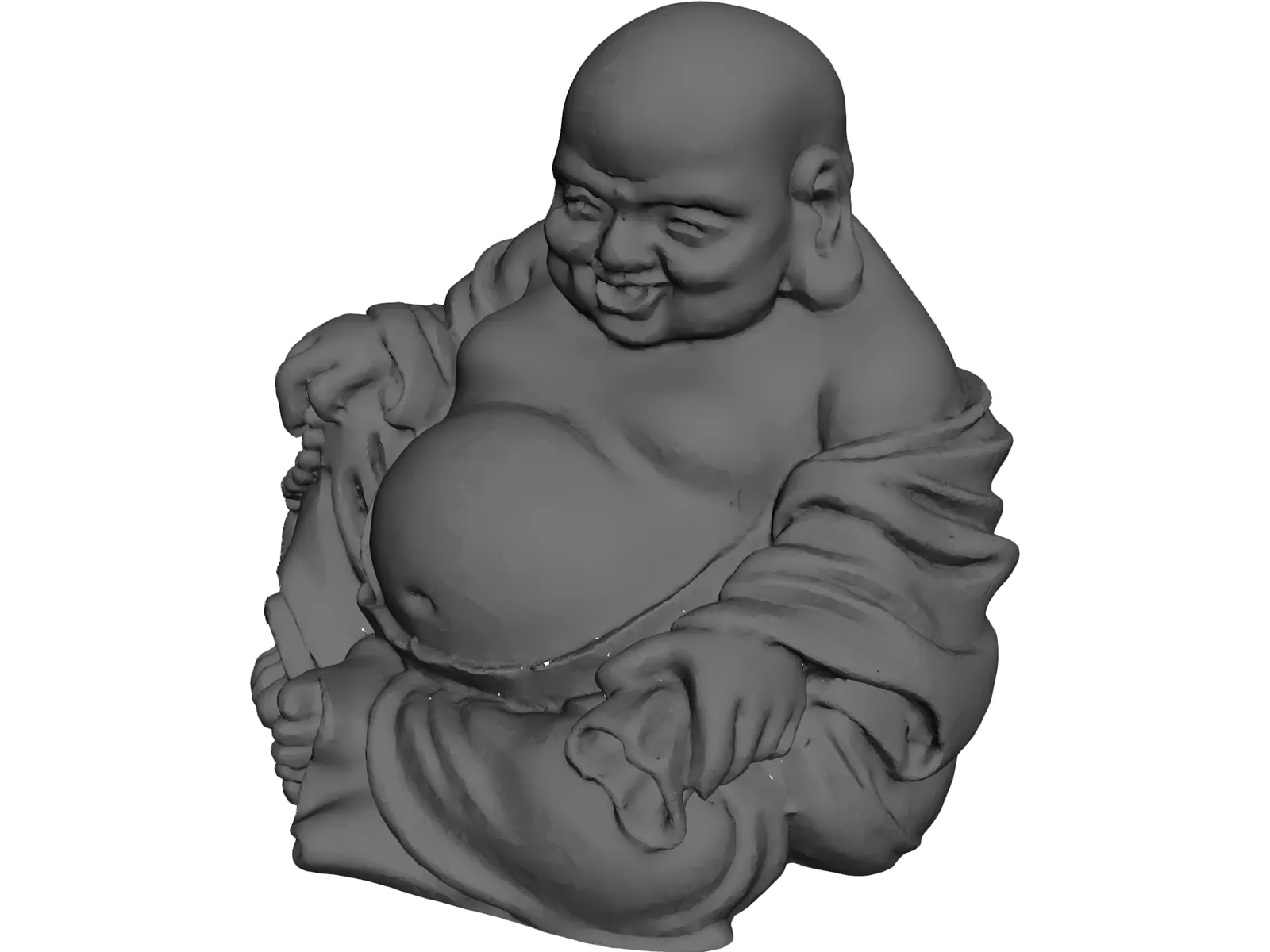 Buddha Sitting 3D Model main preview