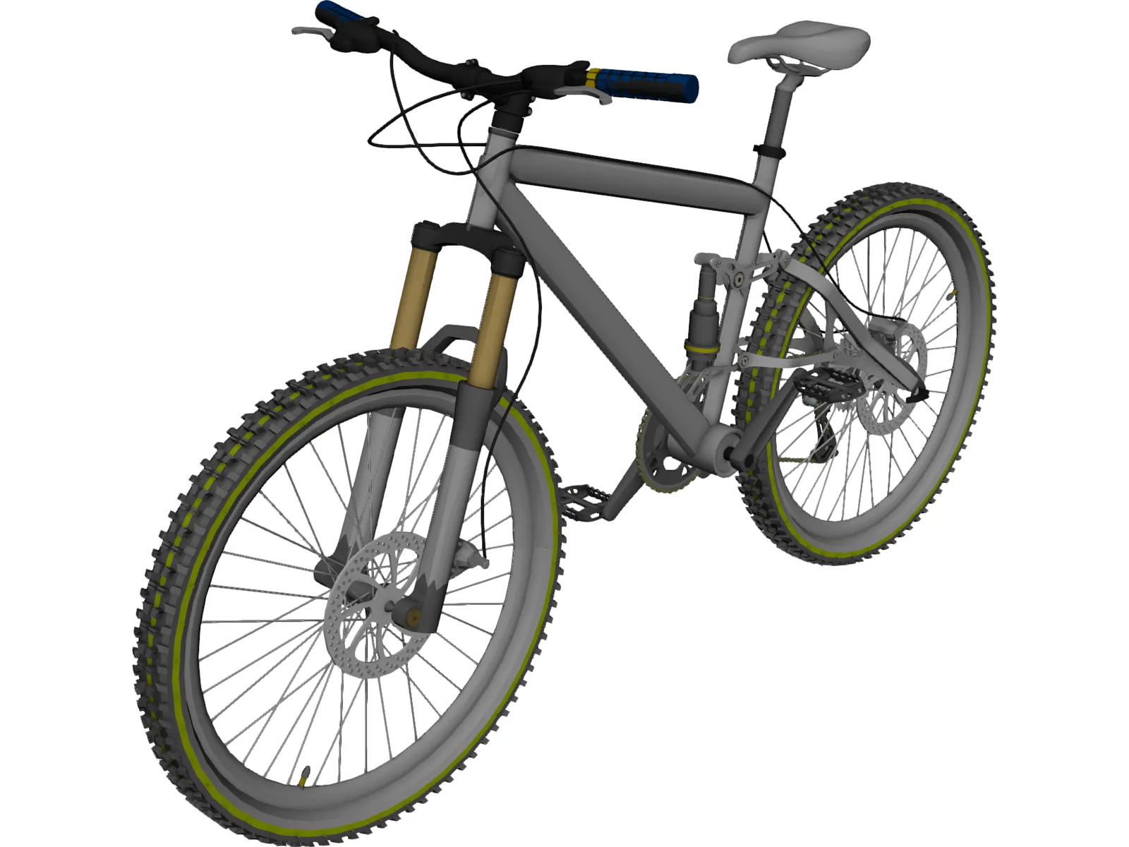 Bike Mountain Trail 3D Model main preview