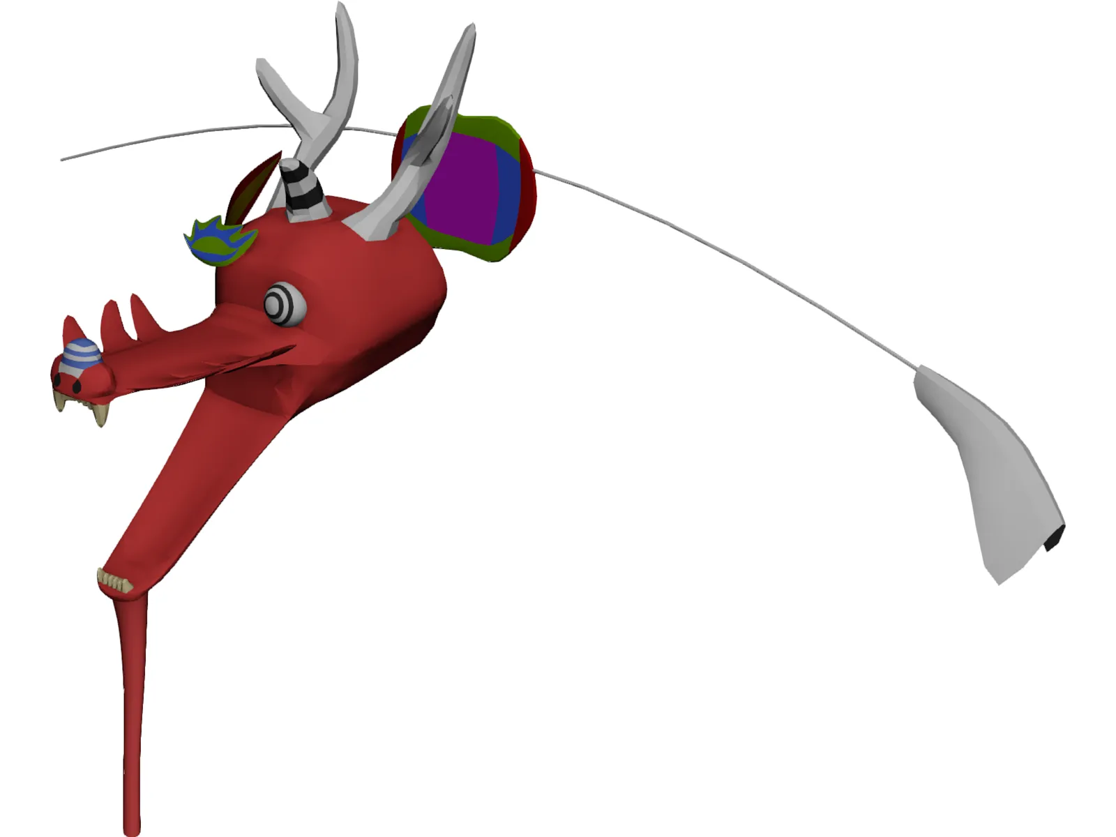 Dragon Kite 3D Model main preview