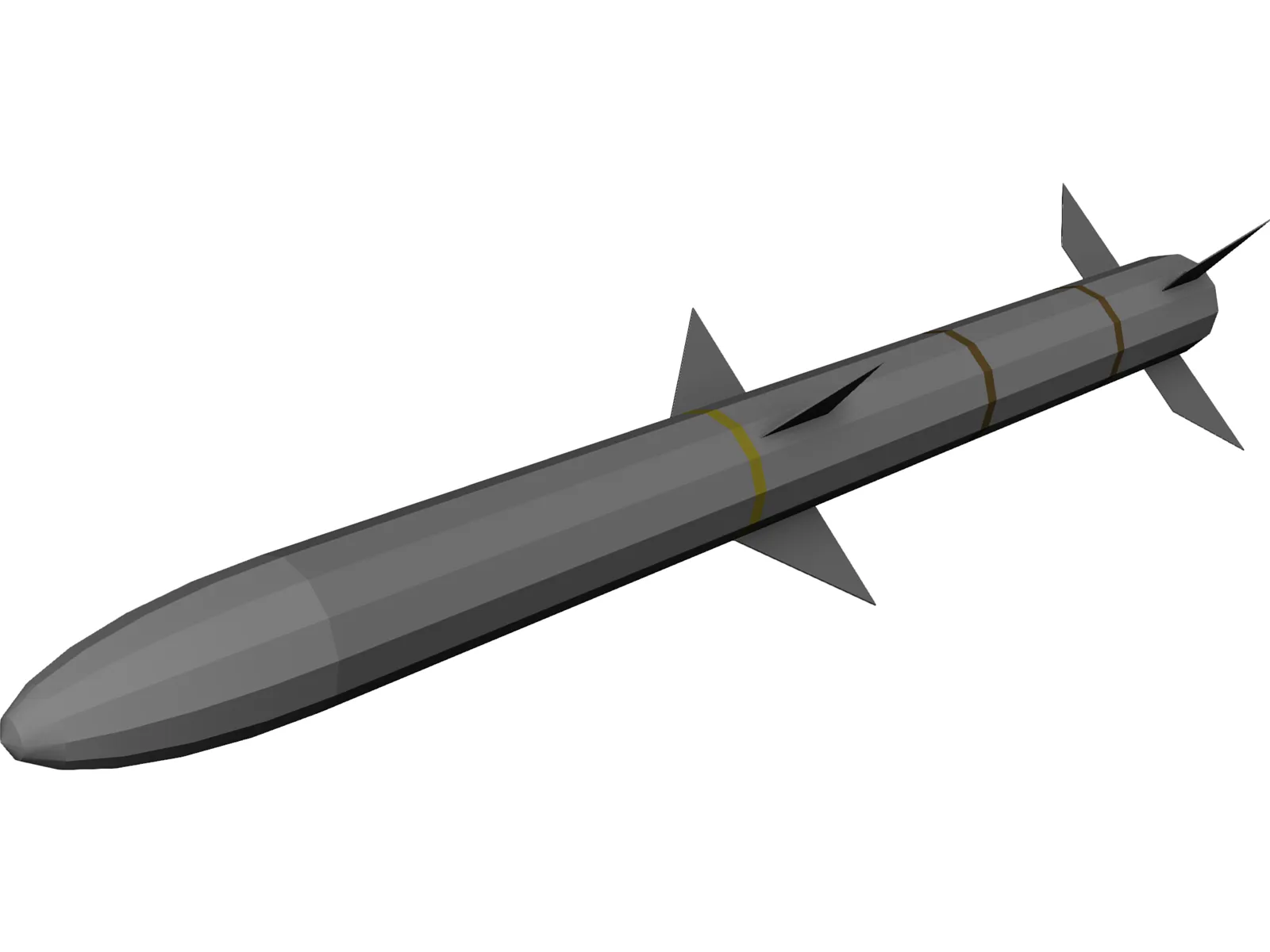 AMRAAM Missile 3D Model main preview