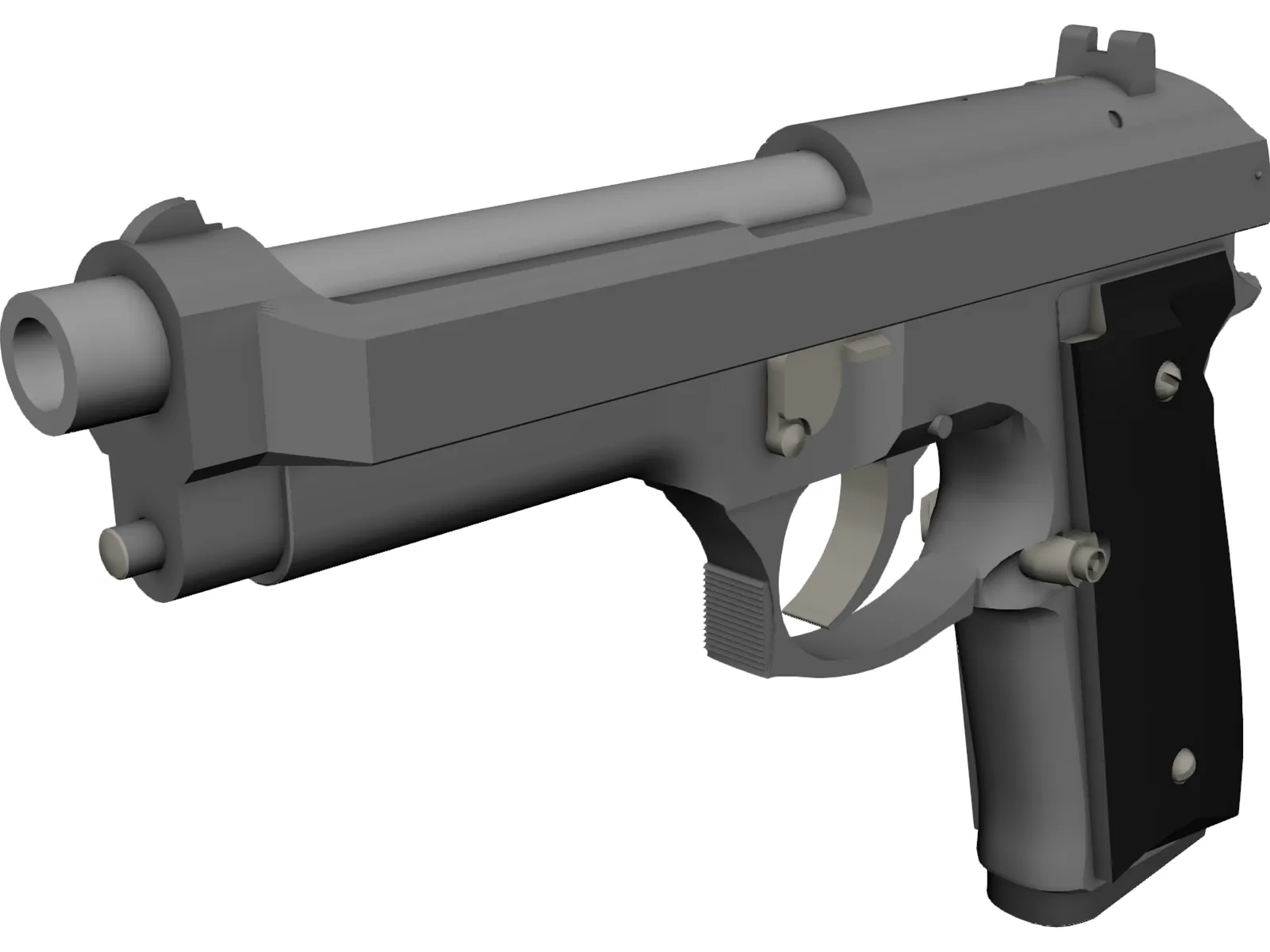 Beretta Articulated 3D Model main preview