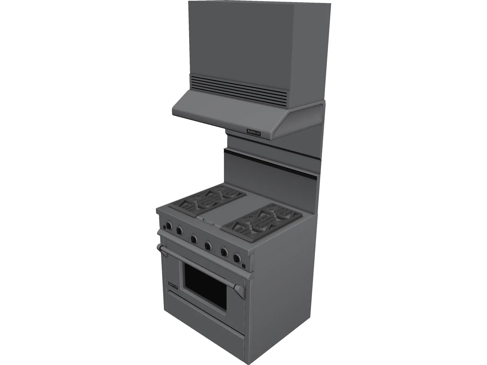 Jenn-Air Gas Range 3D Model main preview
