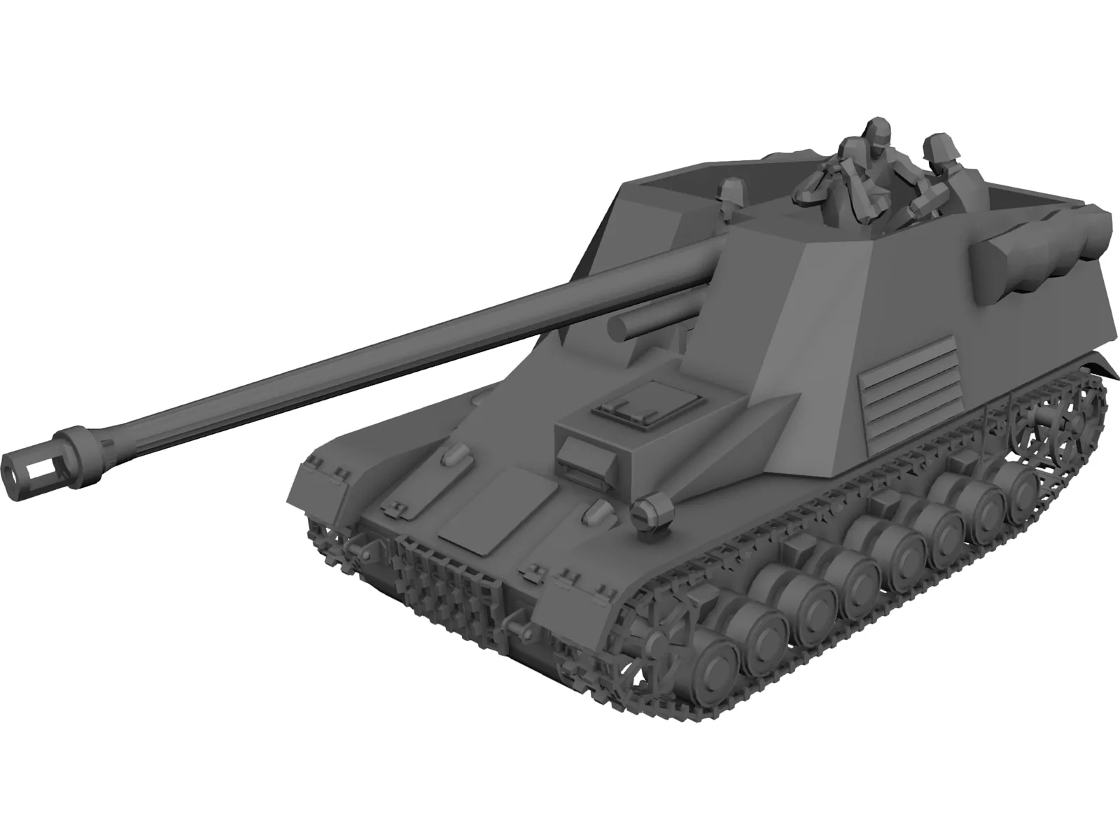 Panzerjager Nashorn 3D Model main preview