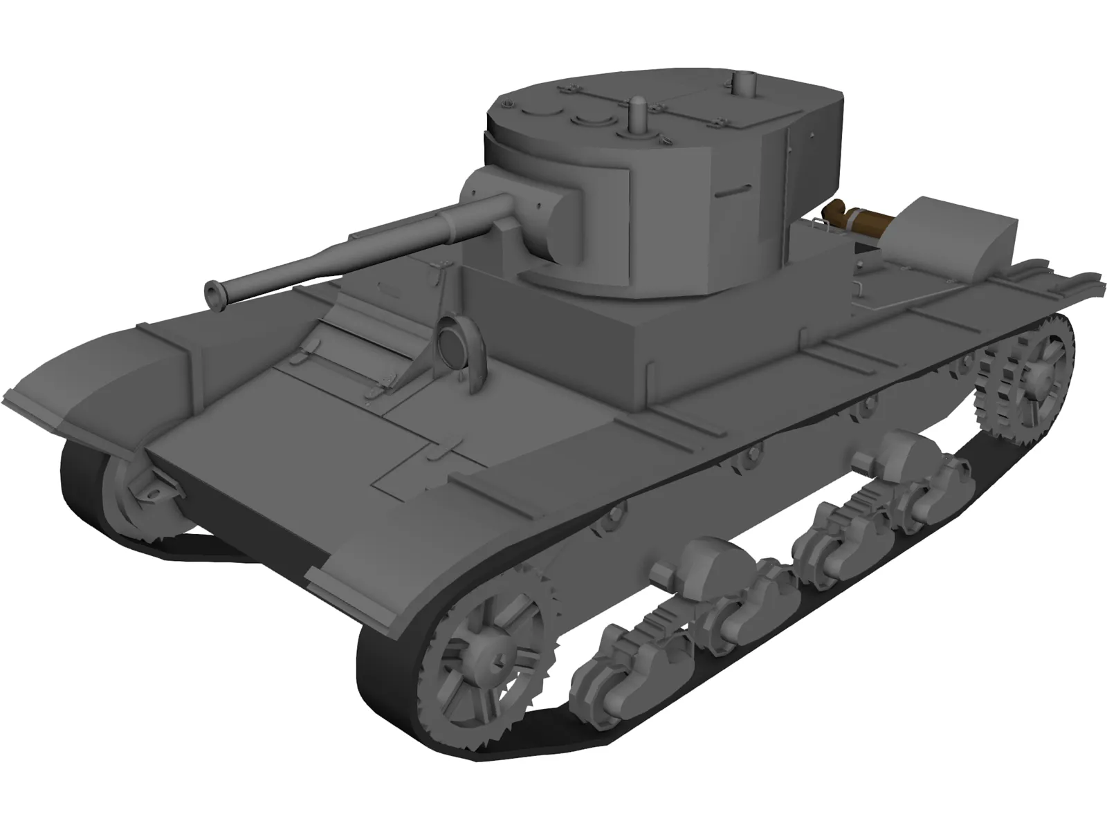 T-26B 3D Model main preview
