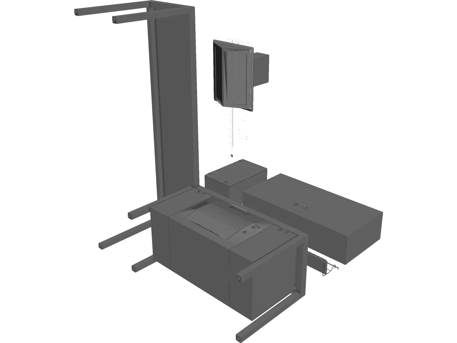 Kitchen INOX 3D Model main preview