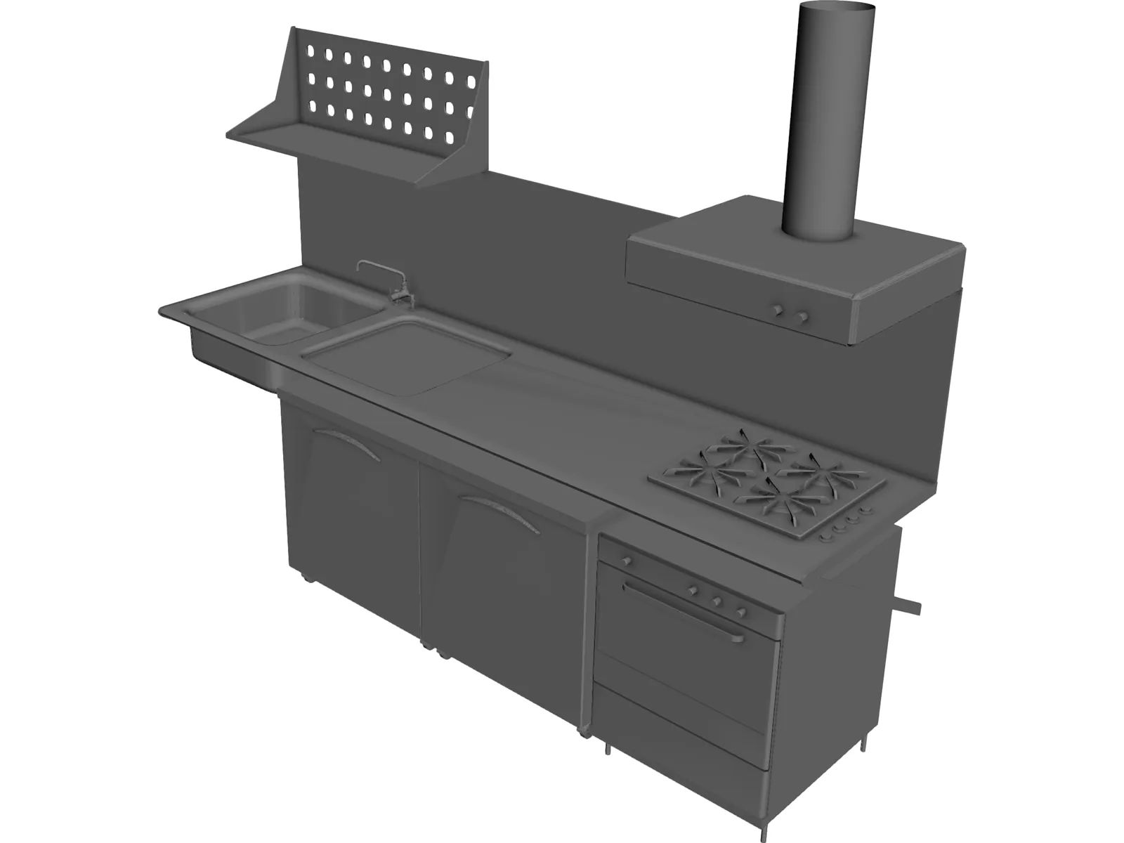 Kitchen 3D Model main preview