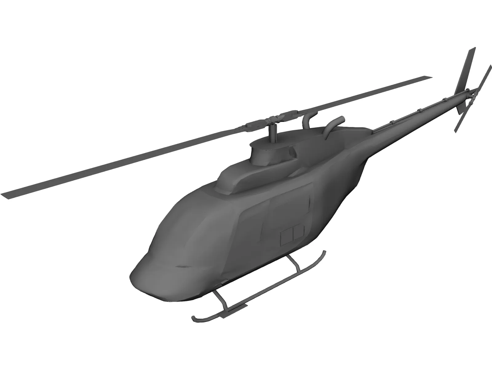 Bell 206 JetRanger 3D Model main preview