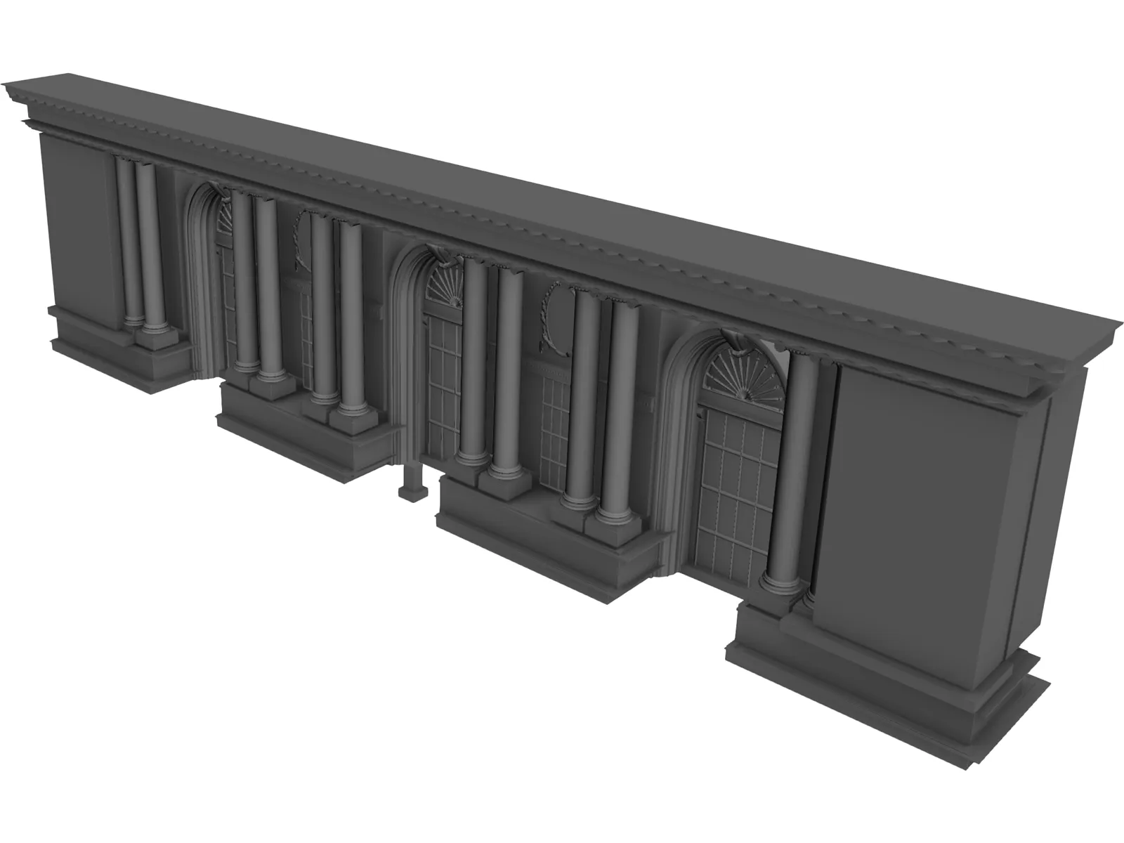 GC Station NYC Frontside 3D Model main preview