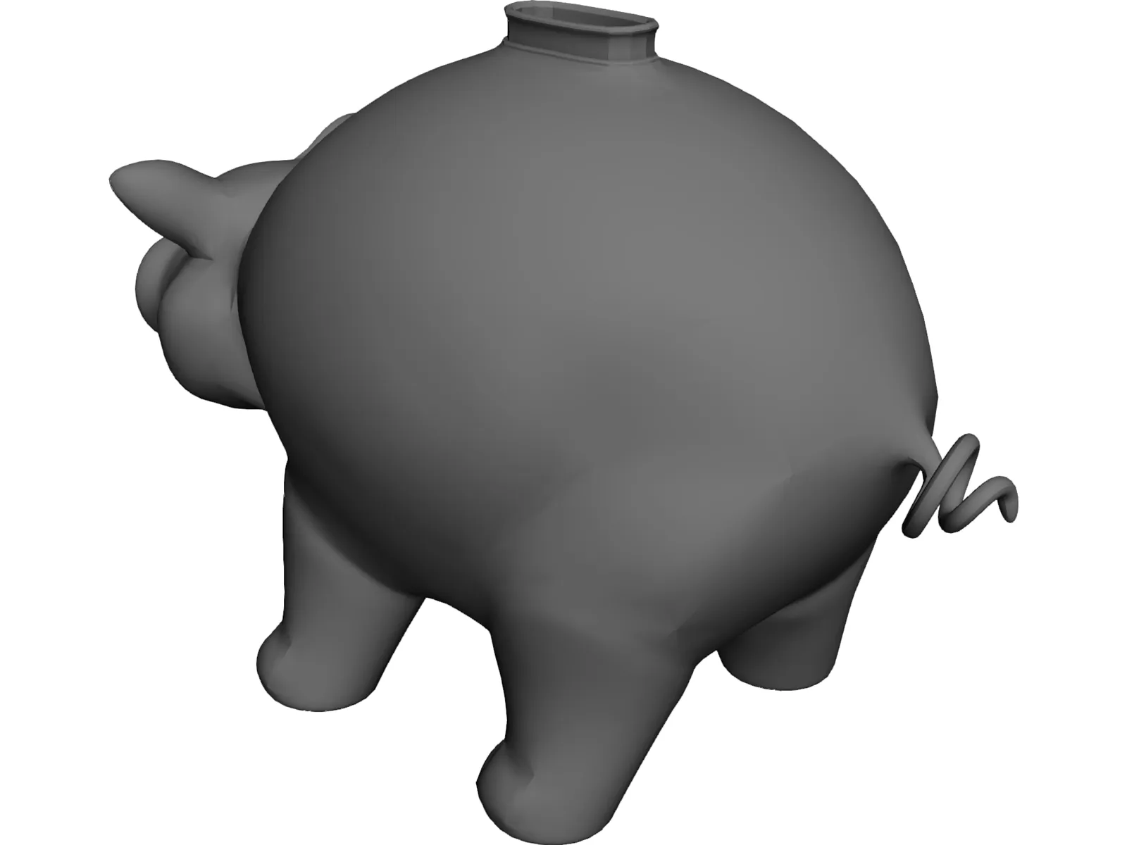 Piggy Bank 3D Model main preview