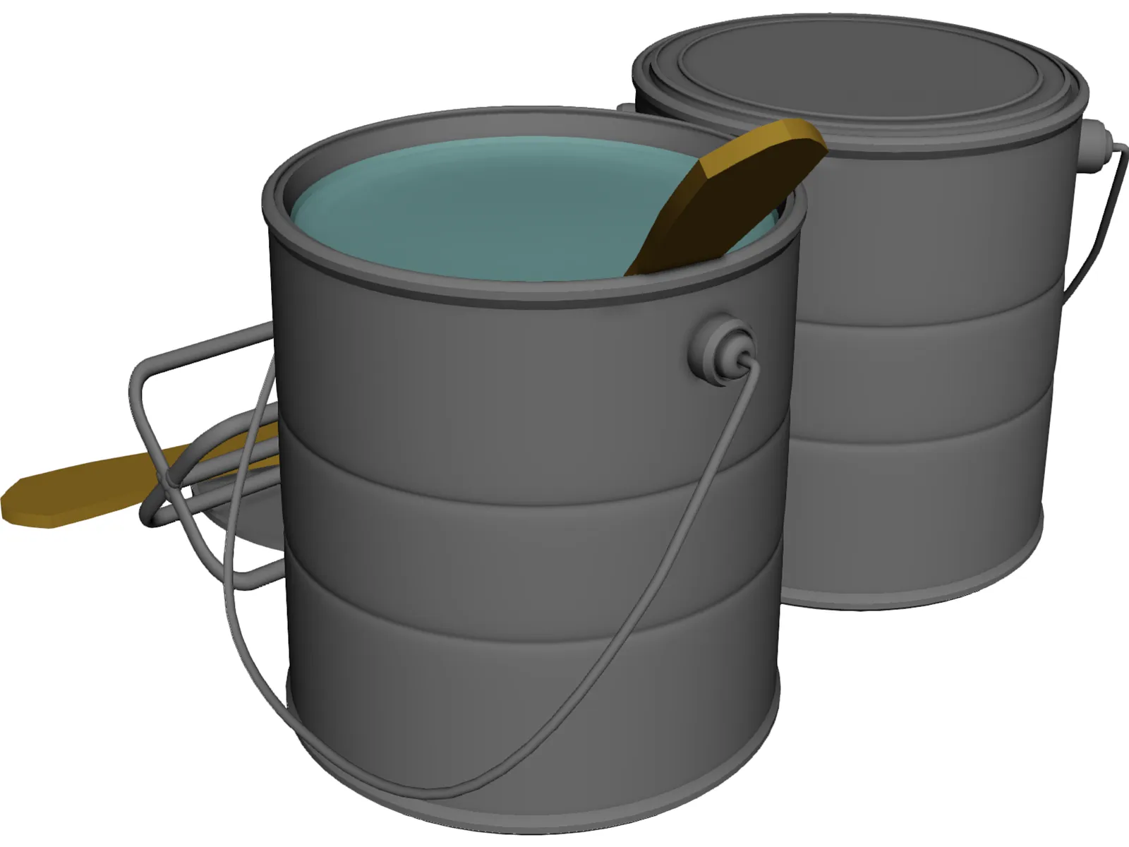 Paint Cans 3D Model main preview