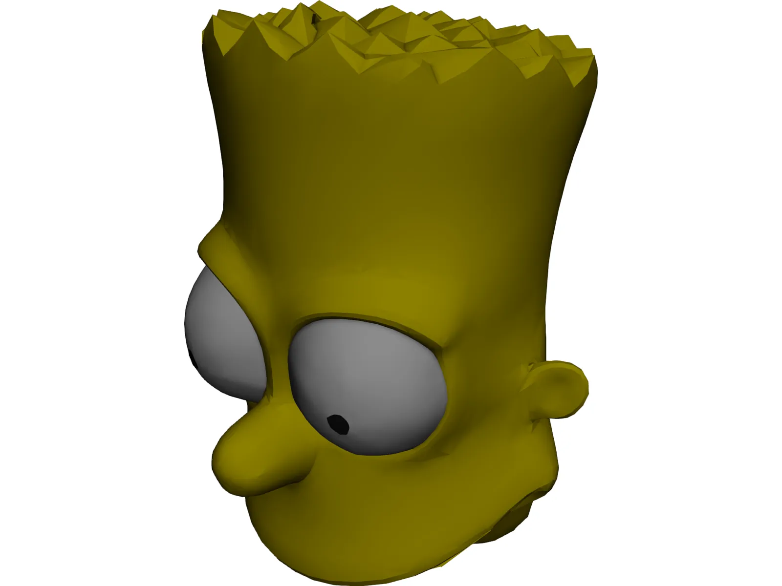 Simpsons Bart Head 3D Model main preview