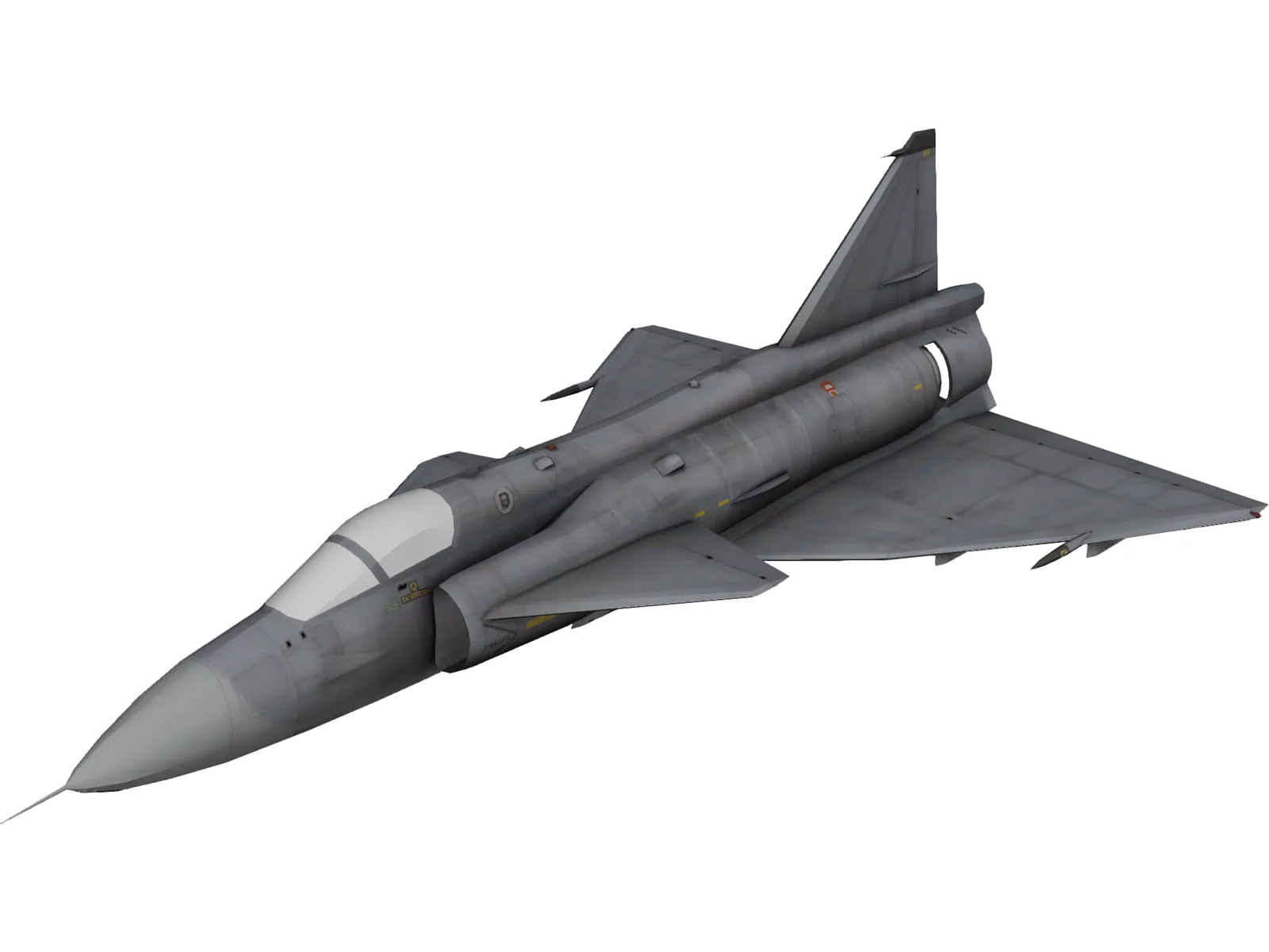 Saab-37 Viggen 3D Model main preview