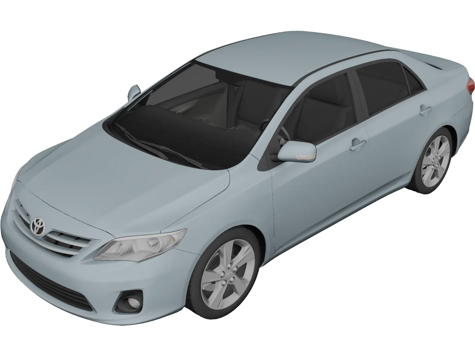 Toyota Corolla Sedan (2010) 3D Model main preview