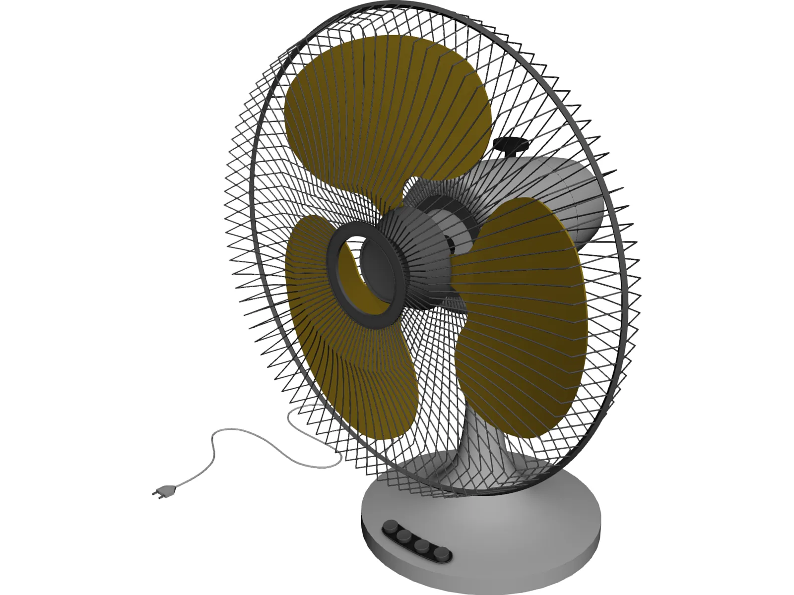Table Fan 3D Model main preview