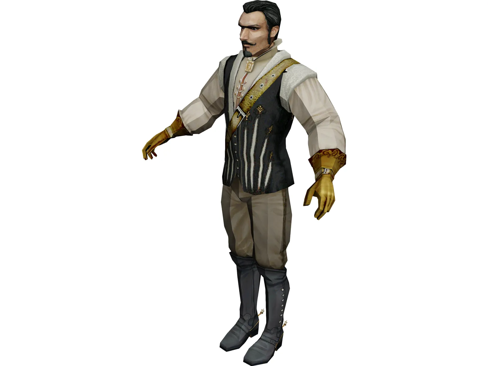 Cowboy British 3D Model main preview