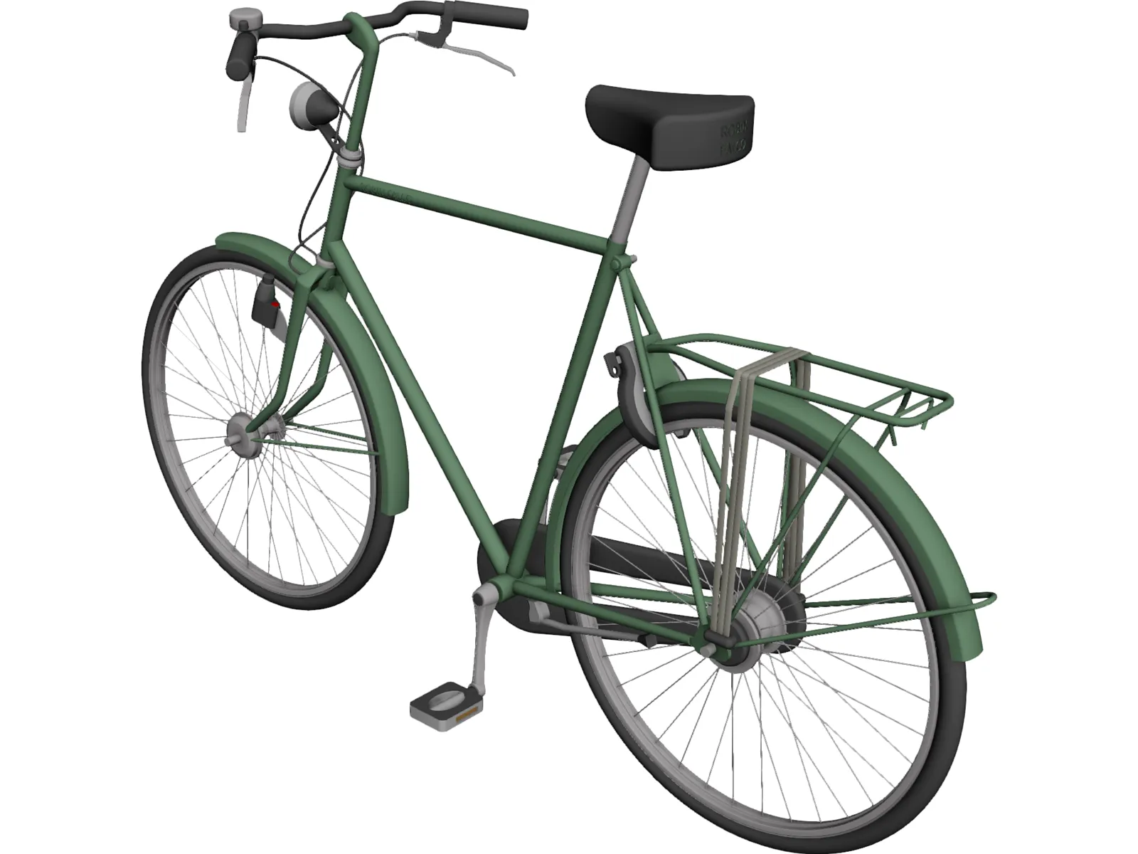 City Bicycle 3D Model main preview