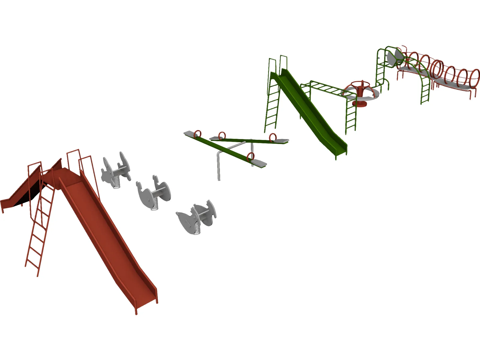 Playground Set 3D Model main preview