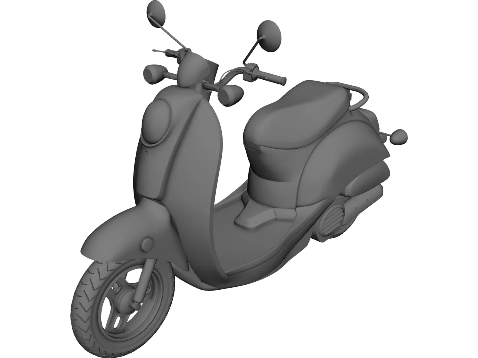 Vespa Scooter 3D Model main preview