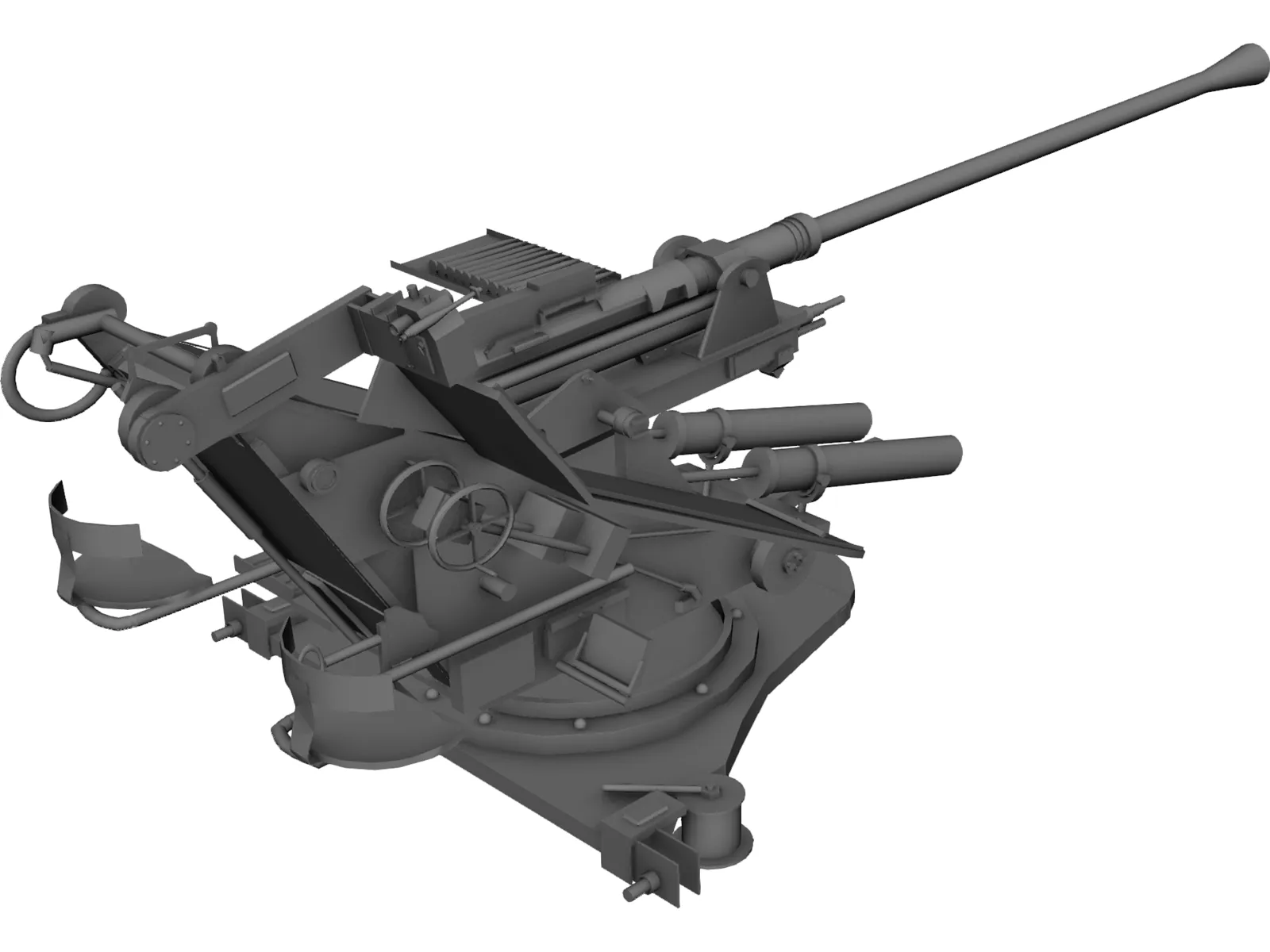 Flak 37 3D Model main preview