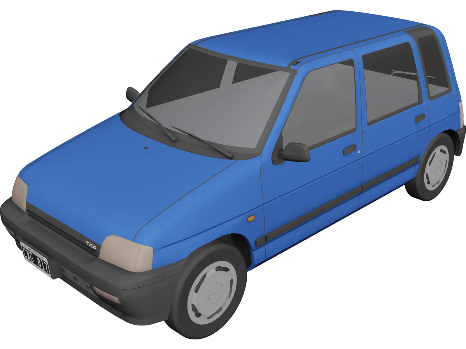 Daewoo Tico SX (1998) 3D Model main preview